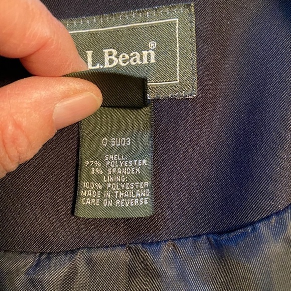 L.L. Bean Black Trench Coat L vintage - Picture 6 of 6